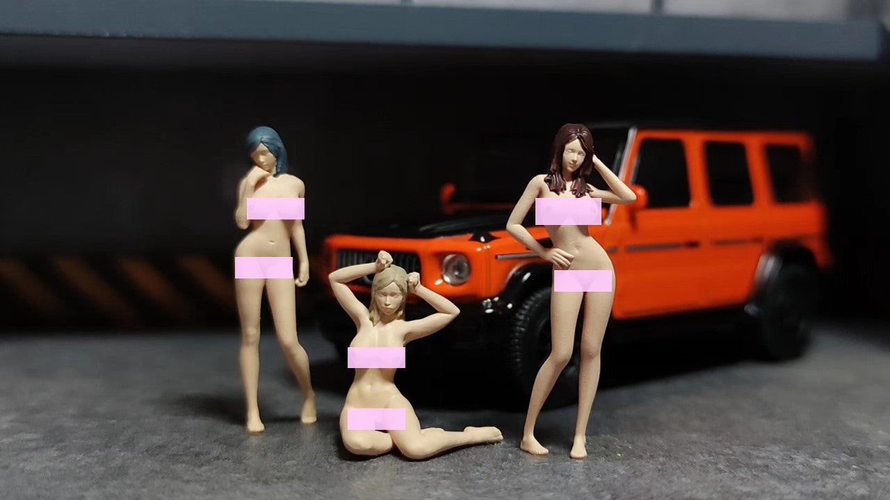 WX-MADE 1/64 Scale Figurines Model Sexy Beauty Collection Miniature Hand-painted