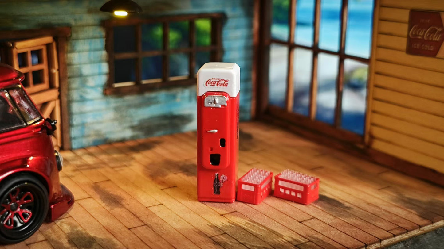 WX-MADE 1/64 Scale Figurines Model New Retro Cola Vending Machine Collection Miniature Hand-painted