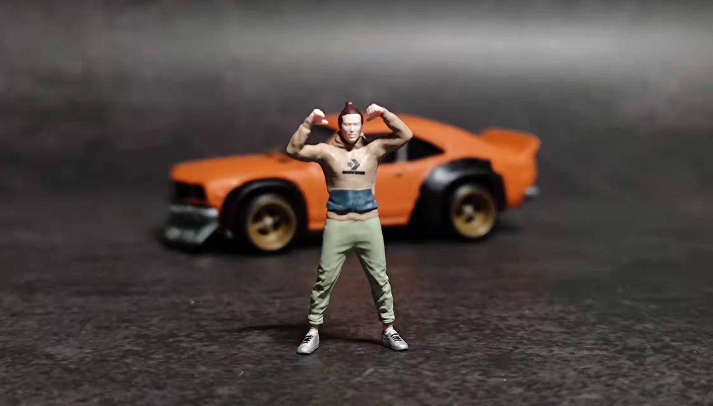 Wx-Made 1/64 Scale Figurines Model Handsome Man with A Unique Personality Collection Miniature Hand-painted