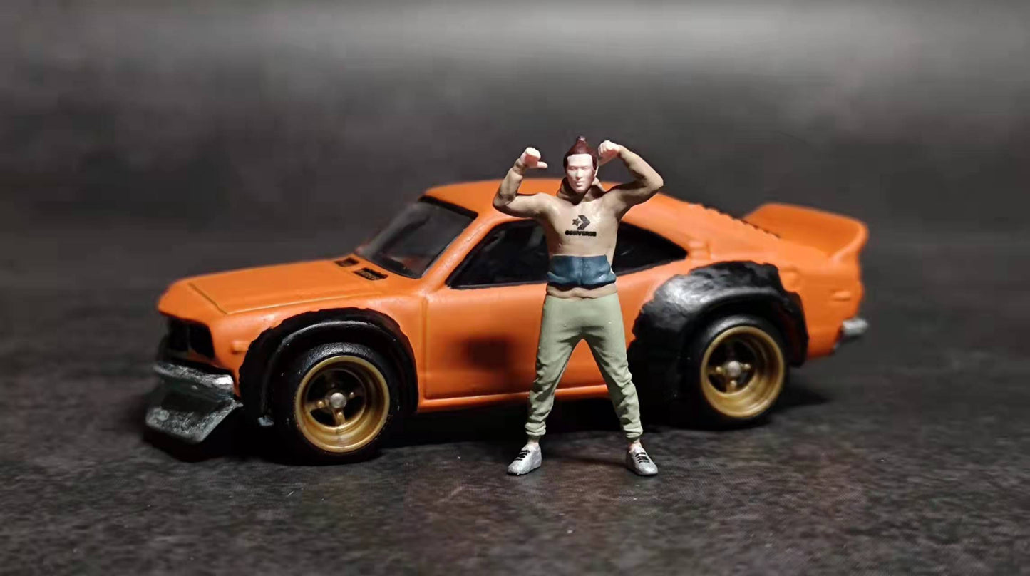 Wx-Made 1/64 Scale Figurines Model Handsome Man with A Unique Personality Collection Miniature Hand-painted