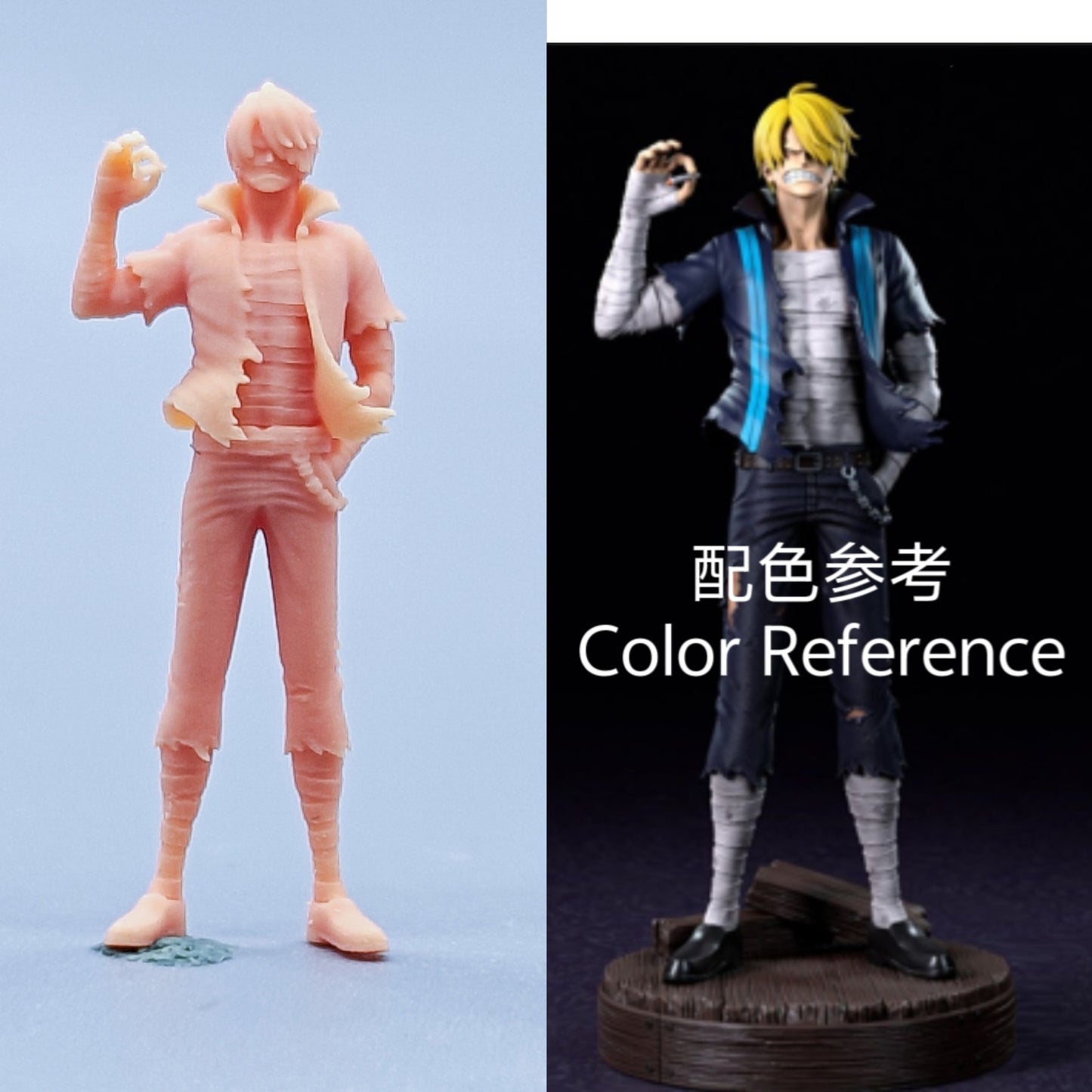 1/64 1/43 Figurines Scale Model Resin Sanji Uncolored Miniatures Diorama Hand-painted C414