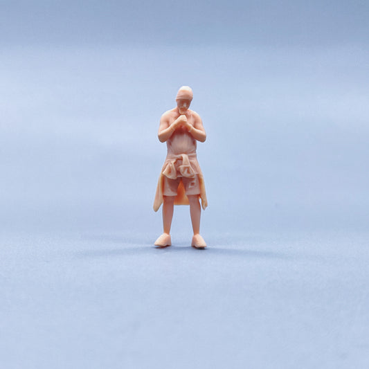 1/64 1/43 Figurines Scale Model Resin Rubbing His Fists Hu Zinan Uncolored Miniatures Diorama Hand-painted W402