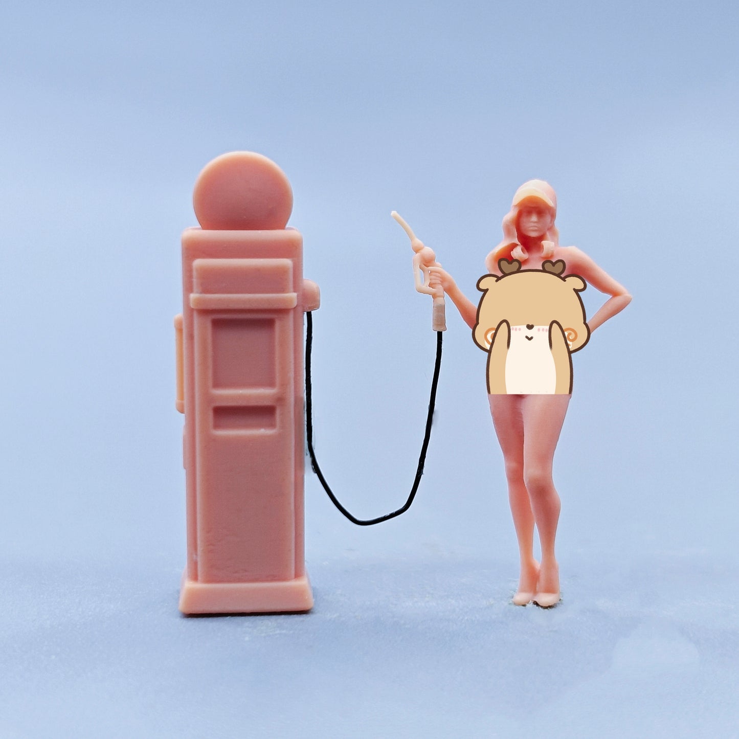 1/64 1/43 Figurines Scale Model Resin Gas Station Girl Uncolored Miniatures Diorama Hand-painted D216 D219