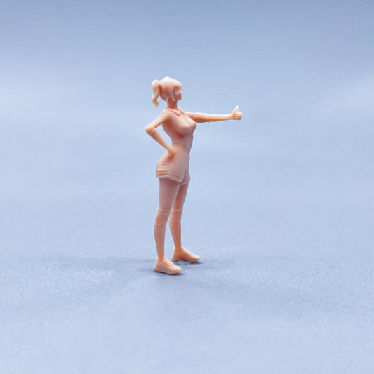 1/64 1/43 Figurines Scale Model Resin Praise Cheerleading Girls Uncolored Miniatures Diorama Hand-painted W417