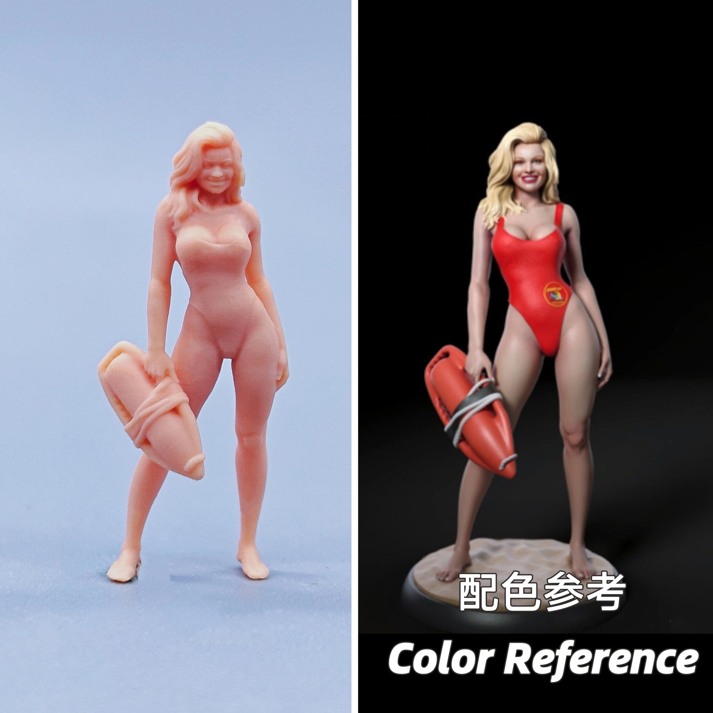 1/64 1/43 Figurines Scale Model Resin Beach Rescue Team Parker Uncolored Miniatures Diorama Hand-painted C714 C715