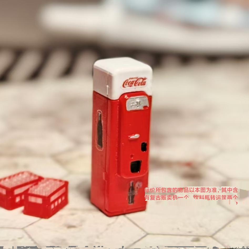 WX-MADE 1/64 Scale Figurines Model New Retro Cola Vending Machine Collection Miniature Hand-painted