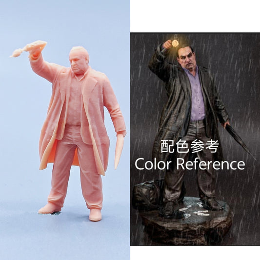 1/64 1/43 Figurines Scale Model Resin Penguin Holding An Umbrella Uncolored Miniatures Diorama Hand-painted C515