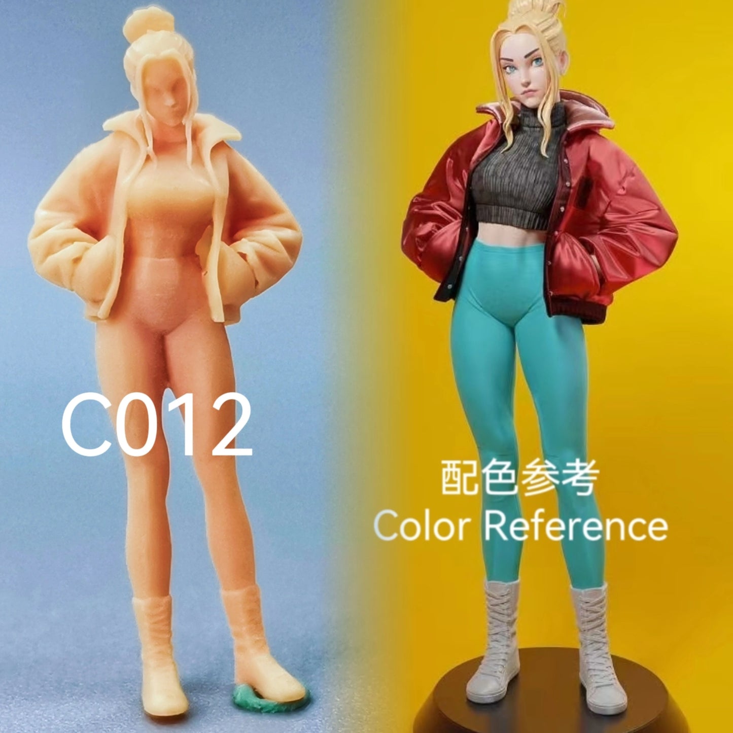 1/64 1/43 Figurines Scale Model Resin Forked Waist Meatball Beauty Uncolored Miniatures Diorama Hand-painted C010 C012