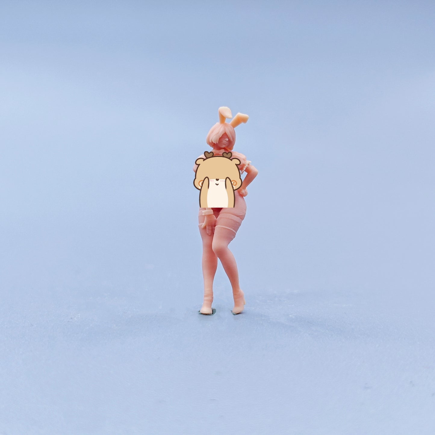 1/64 1/43 Figurines Scale Model Resin Rabbit Ear Neil Uncolored Miniatures Diorama Hand-painted C911