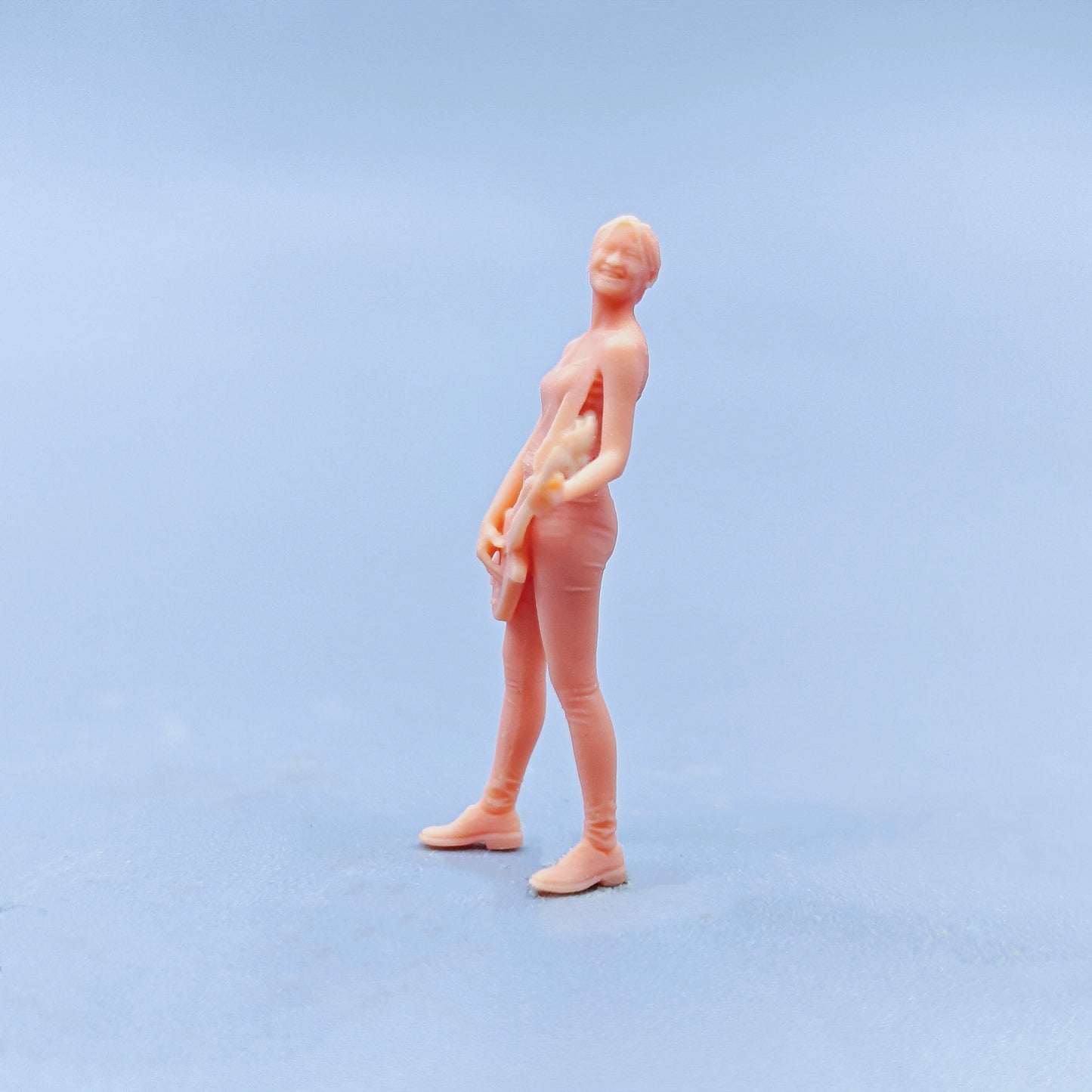 1/64 1/43 Figurines Scale Model Resin Guitar Girl Uncolored Miniatures Diorama Hand-painted D506