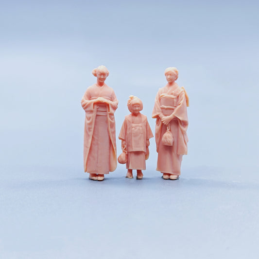 1/64 1/43 Figurines Scale Model Resin Kimono Girl Uncolored Miniatures Diorama Hand-painted C628 C630