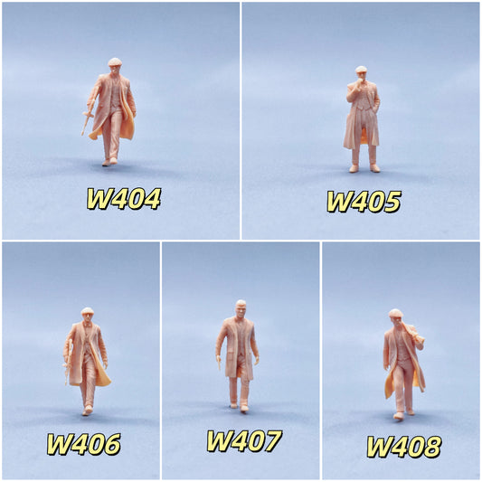 1/64 1/43 Figurines Scale Model Resin Bloodshed Gangster Tommy Shelby Uncolored Miniatures Diorama Hand-painted W404 W408