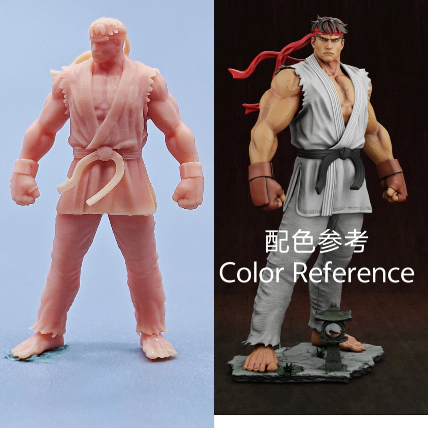 1/64 1/43 Figurines Scale Model Resin Street Fighter Ryu Uncolored Miniatures Diorama Hand-painted C024