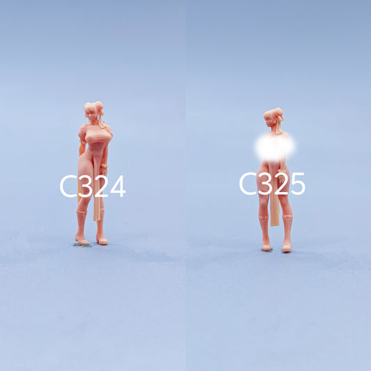 1/64 1/43 Figurines Scale Model Resin Street Fighter Chunli Uncolored Miniatures Diorama Hand-painted C324 C325