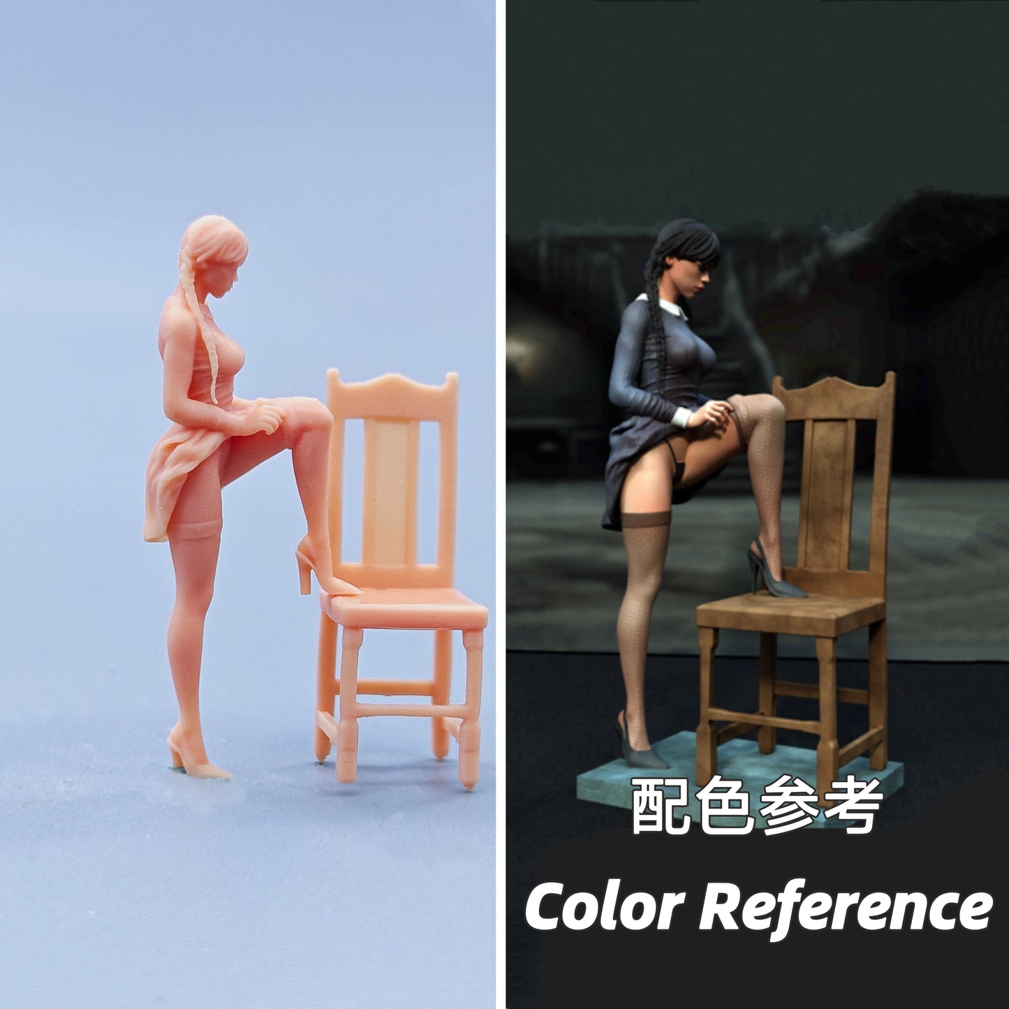 1/64 1/43 Figurines Scale Model Resin Beautiful Women Organizing Stockings Uncolored Miniatures Diorama Hand-painted C722