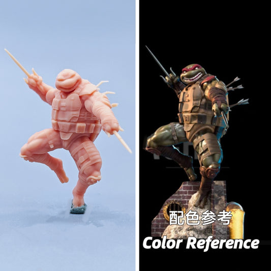 1/64 1/43 Figurines Scale Model Resin Ninja Turtles Excited Raphael Uncolored Miniatures Diorama Hand-painted C828