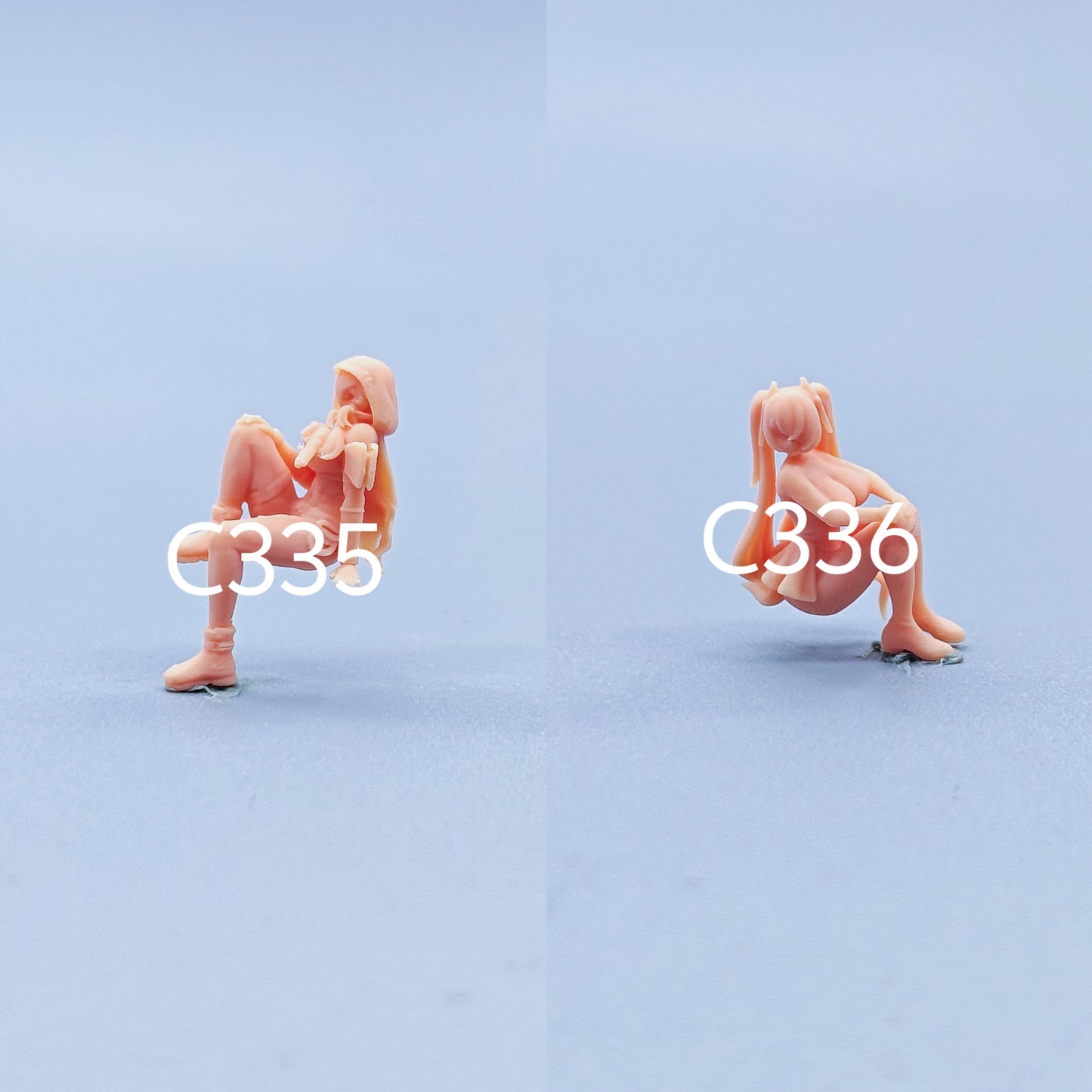 1/64 1/43 Figurines Scale Model Resin Nikki and Cinderella Uncolored Miniatures Diorama Hand-painted C335 C336