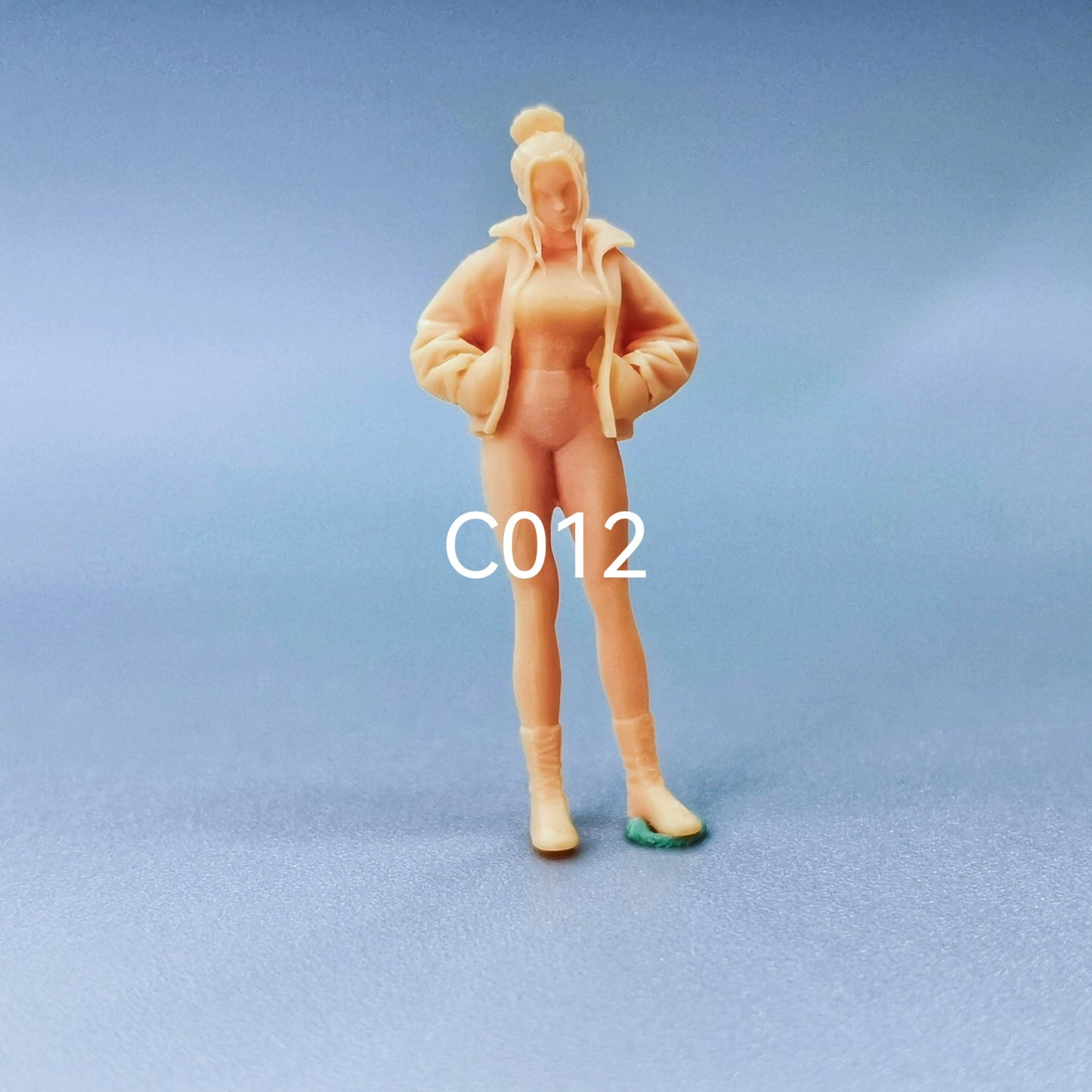 1/64 1/43 Figurines Scale Model Resin Forked Waist Meatball Beauty Uncolored Miniatures Diorama Hand-painted C010 C012