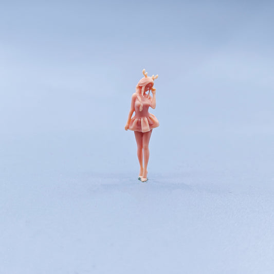 1/64 1/43 Figurines Scale Model Resin Standing Antlers Christmas Beauty Uncolored Miniatures Diorama Hand-painted C510