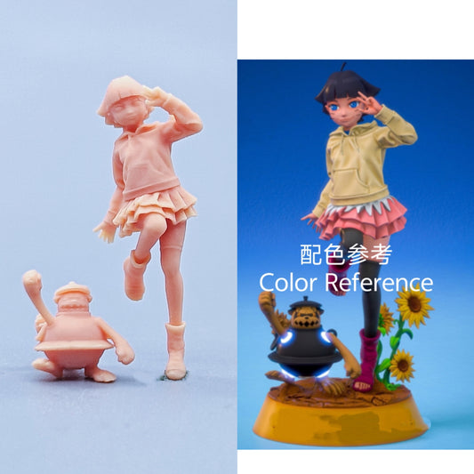 1/64 1/43 Figurines Scale Model Resin Himawari Uzumaki Uncolored Miniatures Diorama Hand-painted C423