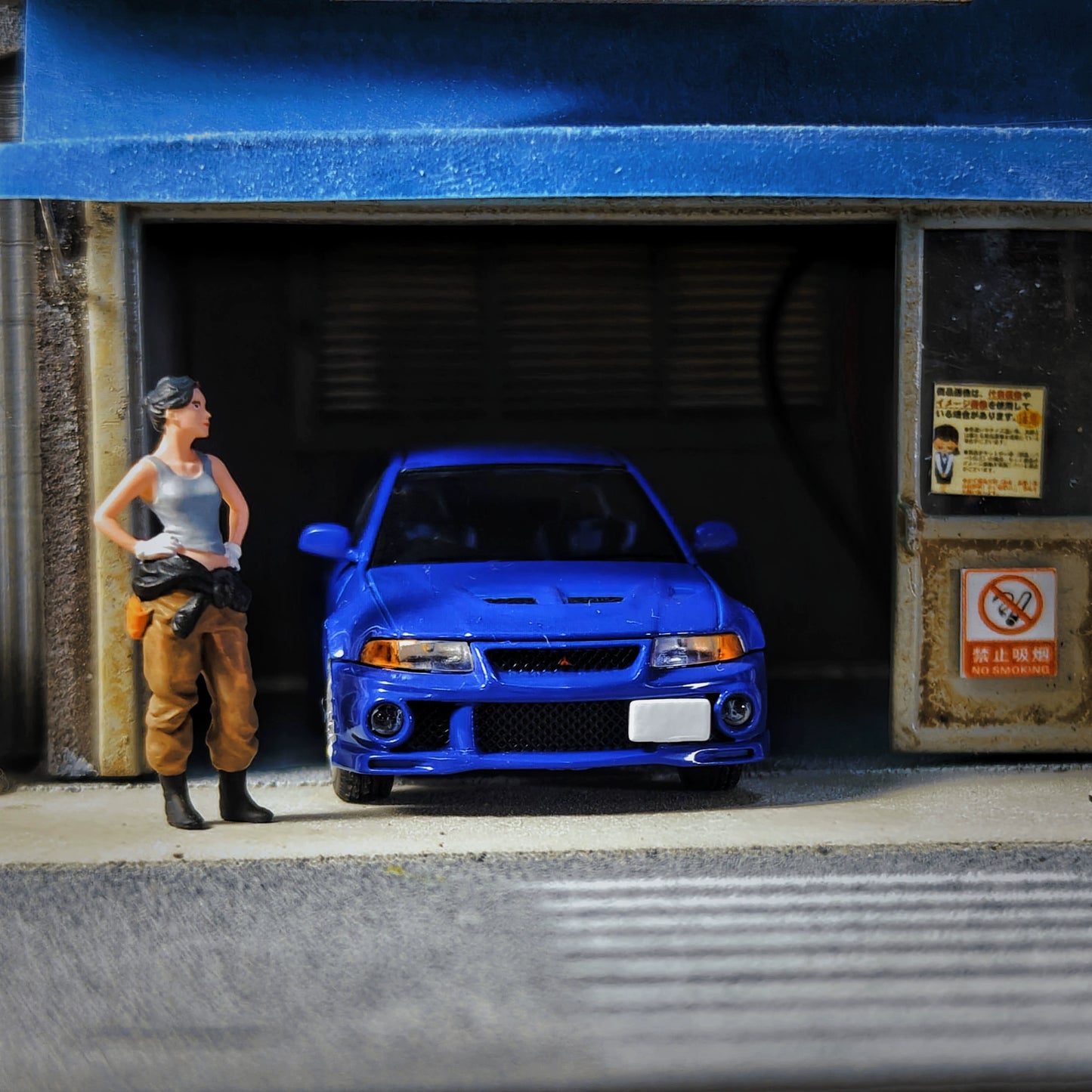 EHC Model 1/64 Scale Figurines Model Female Drivers and Model Collection Miniature Hand-painted