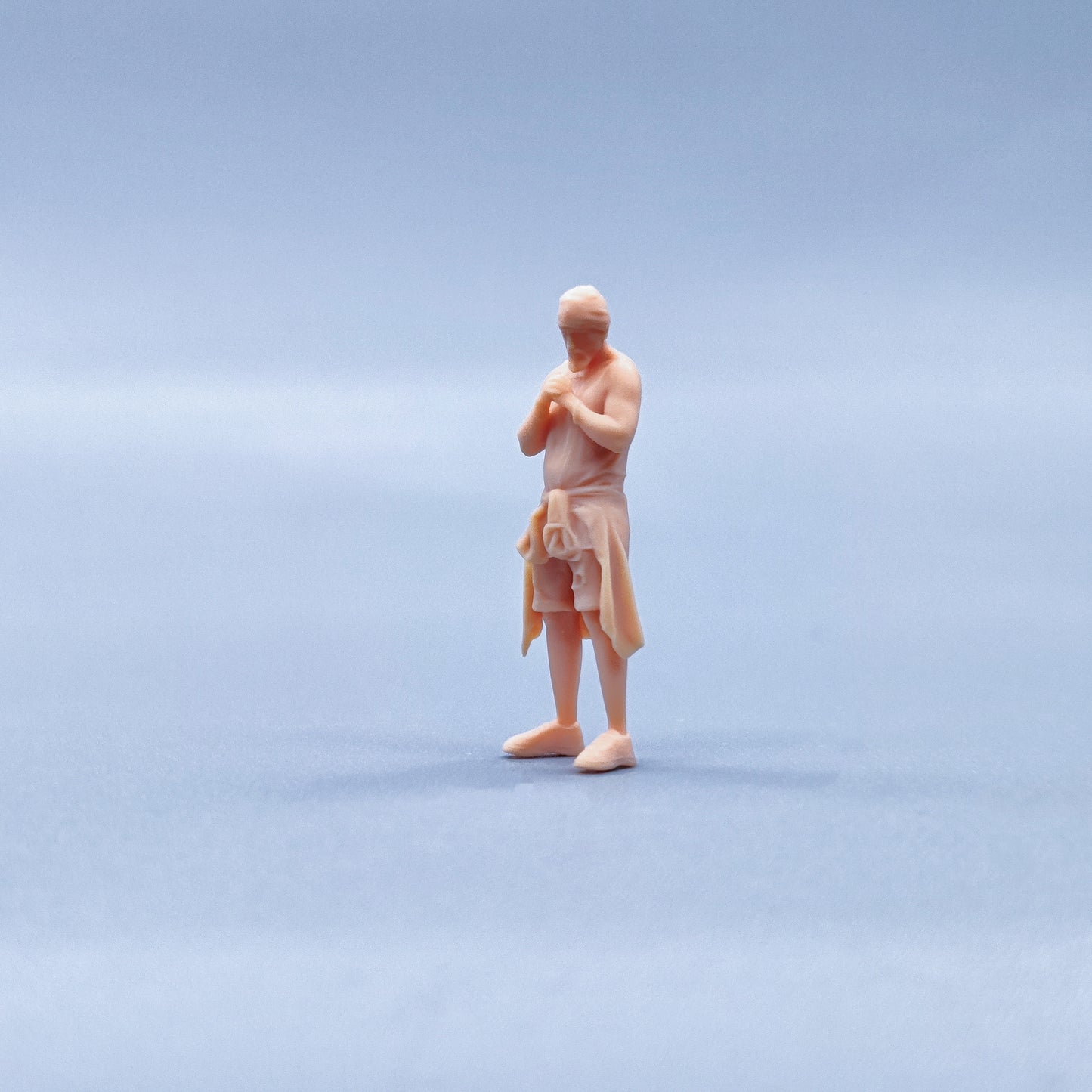 1/64 1/43 Figurines Scale Model Resin Rubbing His Fists Hu Zinan Uncolored Miniatures Diorama Hand-painted W402
