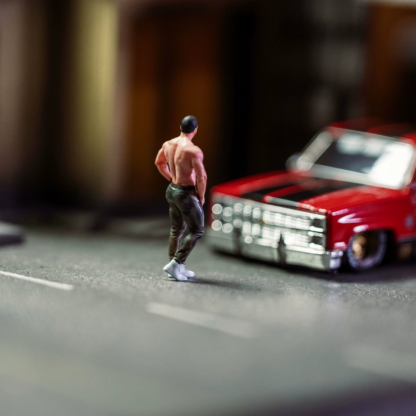EHC Model 1/64 Scale Figurines Model Muscle Man Collection Miniature Hand-painted