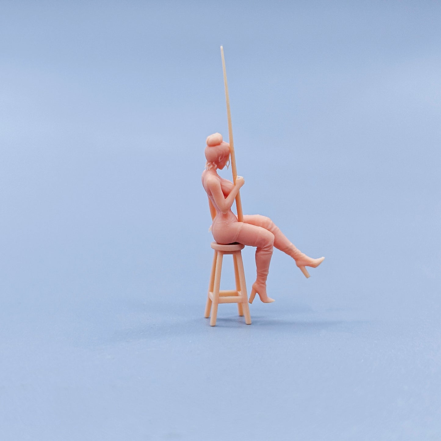 1/64 1/43 Figurines Scale Model Resin Billiards Girl Uncolored Miniatures Diorama Hand-painted C726