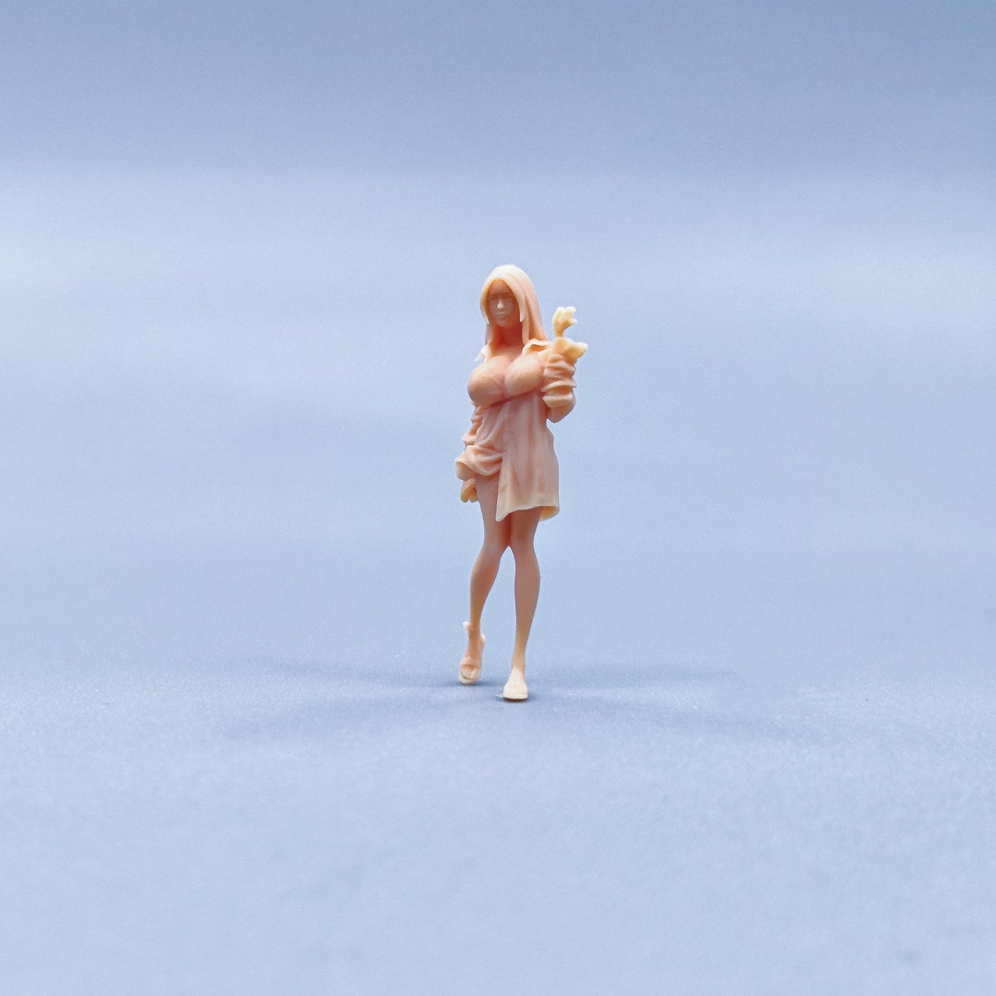 1/64 1/43 Figurines Scale Model Resin The Neighbor Knocking on The Door Uncolored Miniatures Diorama Hand-painted W403