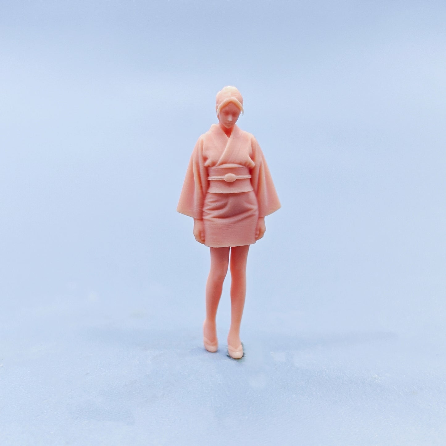 1/64 1/43 Figurines Scale Model Resin Kimono Beauty Standing Under A Cherry Blossom Tree Uncolored Miniatures Diorama Hand-painted D510