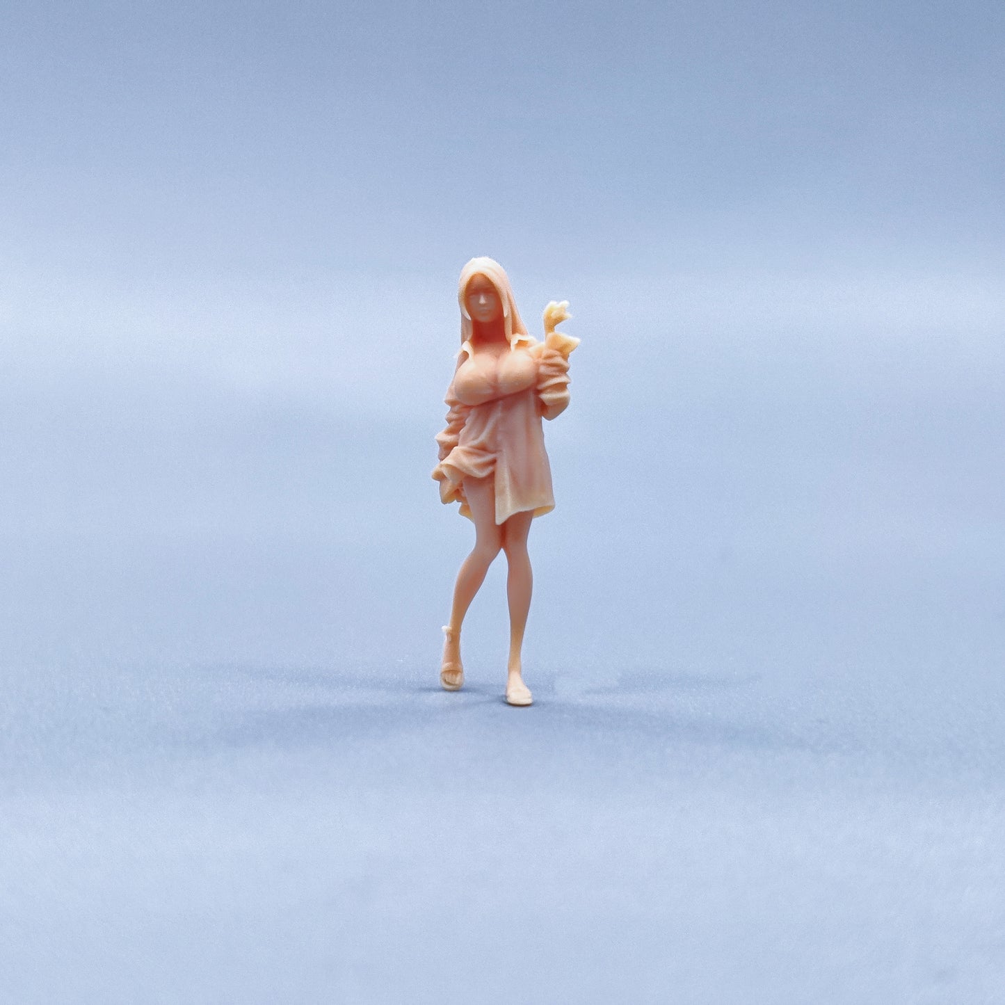 1/64 1/43 Figurines Scale Model Resin The Neighbor Knocking on The Door Uncolored Miniatures Diorama Hand-painted W403