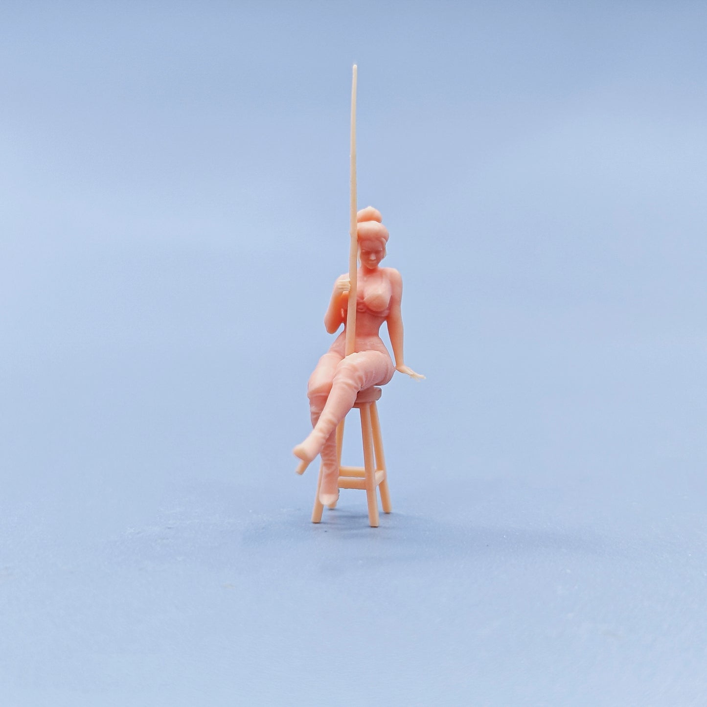 1/64 1/43 Figurines Scale Model Resin Billiards Girl Uncolored Miniatures Diorama Hand-painted C726