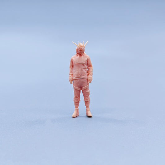 1/64 1/43 Figurines Scale Model Resin Standing Posture Trendy Clothing for Tall Men Uncolored Miniatures Diorama Hand-painted C703