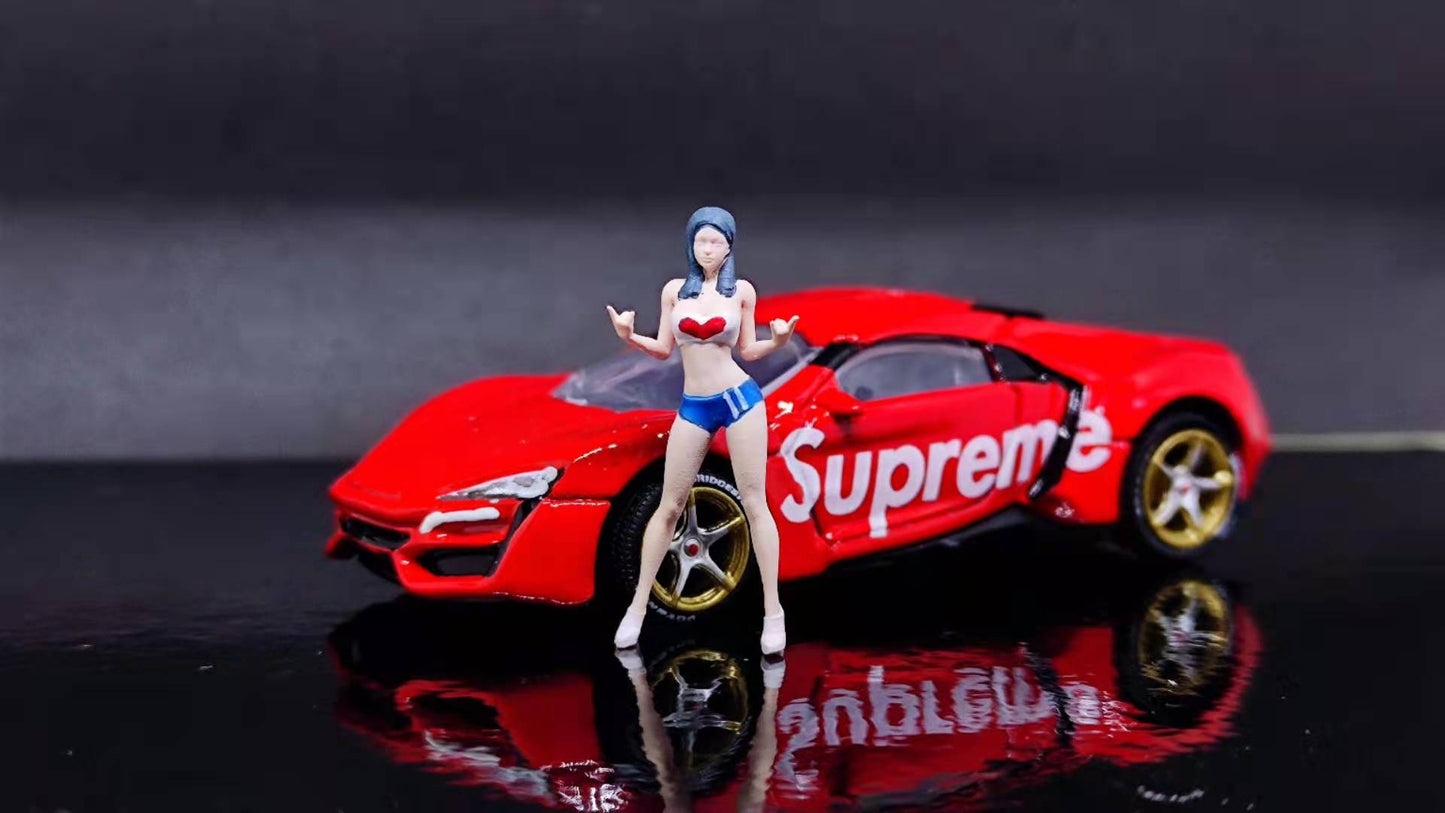 Wx-Made 1/64 Scale Figurines Model Rock Gesture Women S Hot Pants Love Collection Miniature Hand-painted