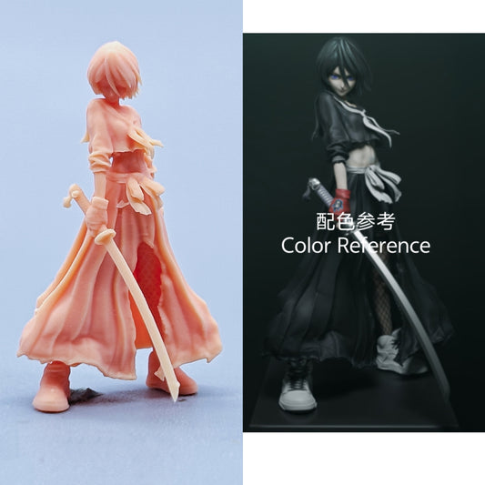 1/64 1/43 Figurines Scale Model Resin Death Kuchiki Rukia Uncolored Miniatures Diorama Hand-painted C408