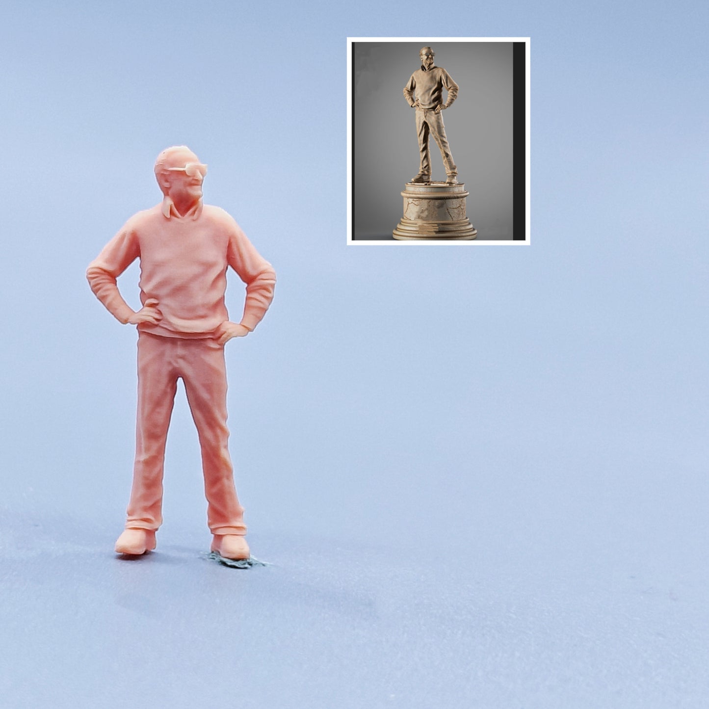 1/64 1/43 Figurines Scale Model Resin The Old Man Wearing Sunglasses Uncolored Miniatures Diorama Hand-painted C320