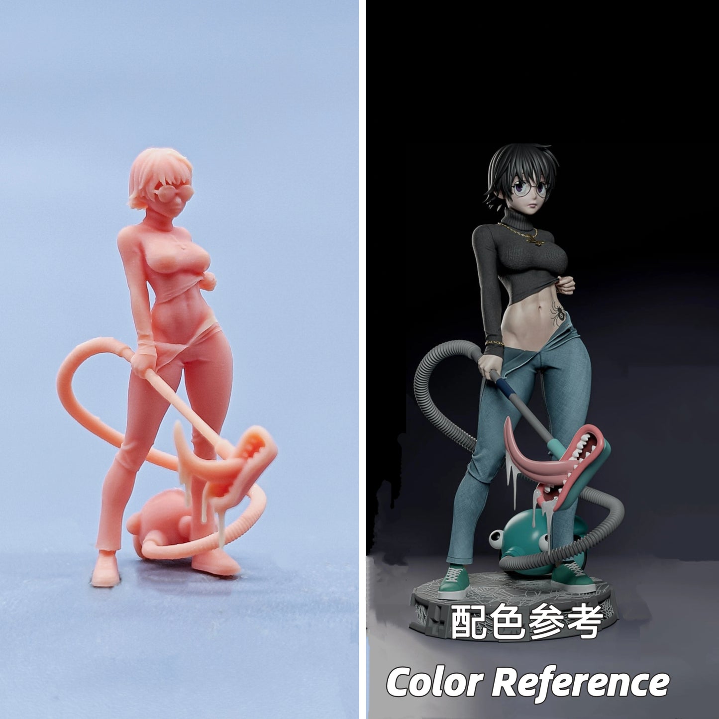 1/64 1/43 Figurines Scale Model Resin Full Time Hunter Shizuku Uncolored Miniatures Diorama Hand-painted D626