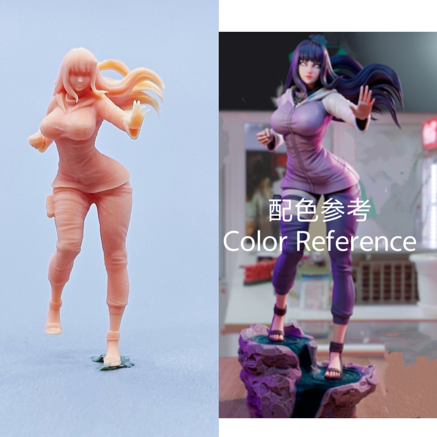 1/64 1/43 Figurines Scale Model Resin Hokage Hinata Uncolored Miniatures Diorama Hand-painted C406 C407