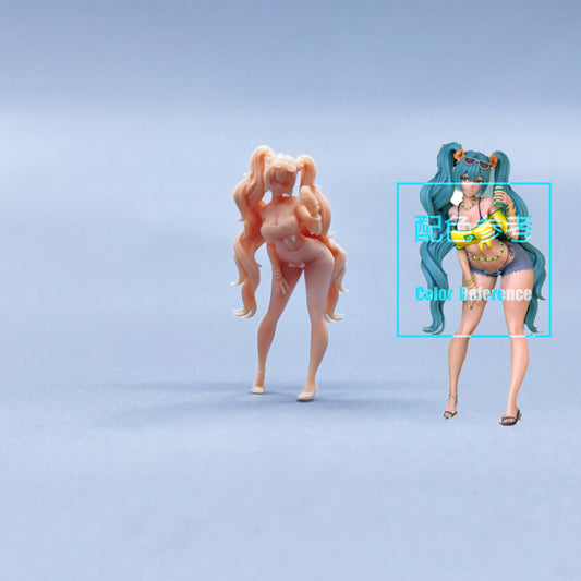 1/64 1/43 Figurines Scale Model Resin Hatsune Miku of Drinks Uncolored Miniatures Diorama Hand-painted W333