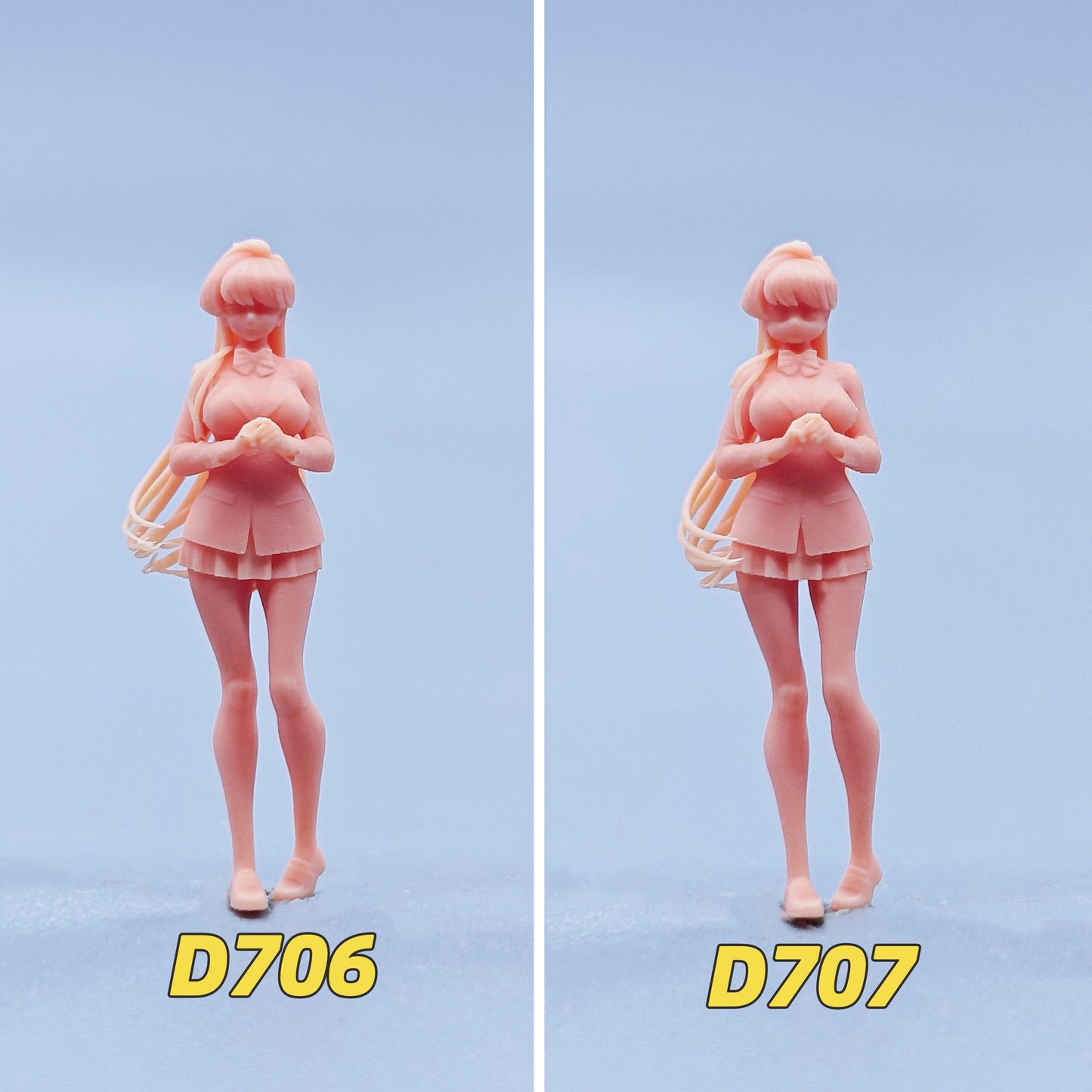 1/64 1/43 Figurines Scale Model Resin Gu Jian Classmate Uncolored Miniatures Diorama Hand-painted D706 D707