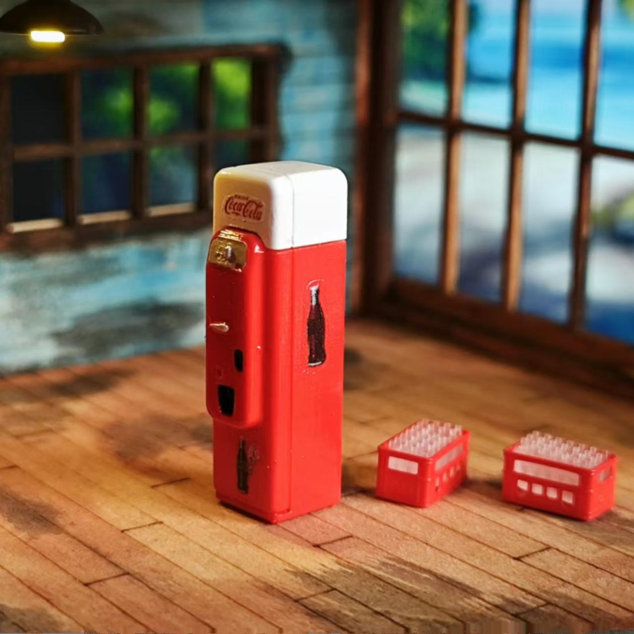 WX-MADE 1/64 Scale Figurines Model New Retro Cola Vending Machine Collection Miniature Hand-painted