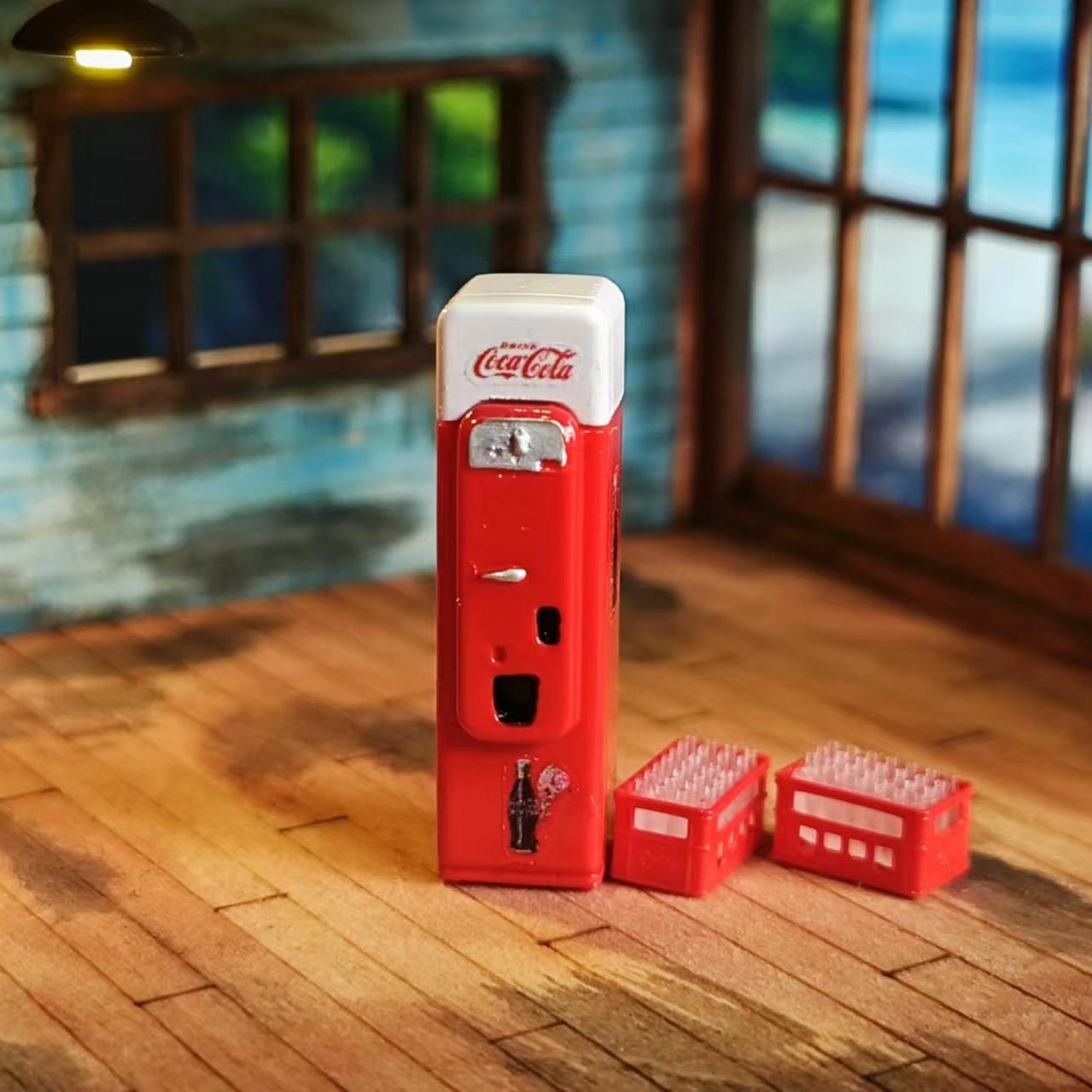 WX-MADE 1/64 Scale Figurines Model New Retro Cola Vending Machine Collection Miniature Hand-painted