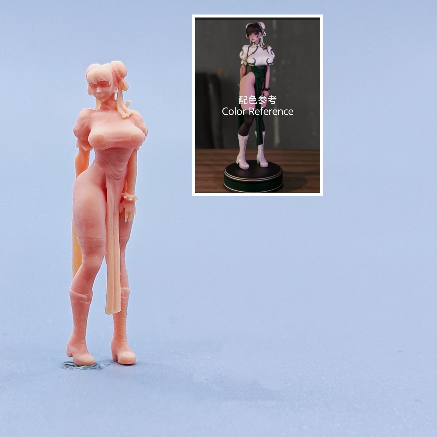 1/64 1/43 Figurines Scale Model Resin Street Fighter Chunli Uncolored Miniatures Diorama Hand-painted C324 C325