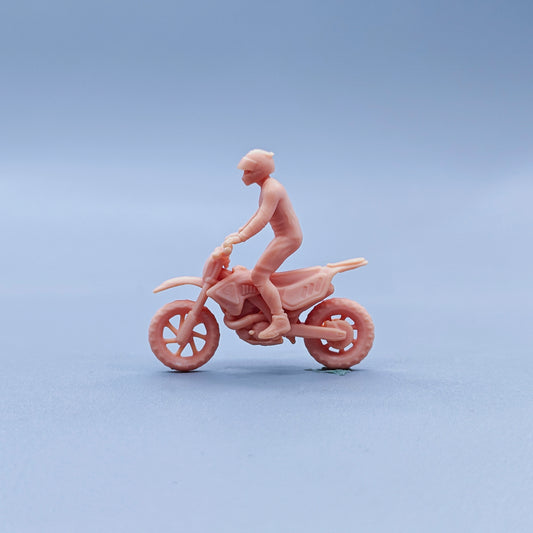 1/64 1/43 Figurines Scale Model Resin Off Road Motorcycle Rider Uncolored Miniatures Diorama Hand-painted C207
