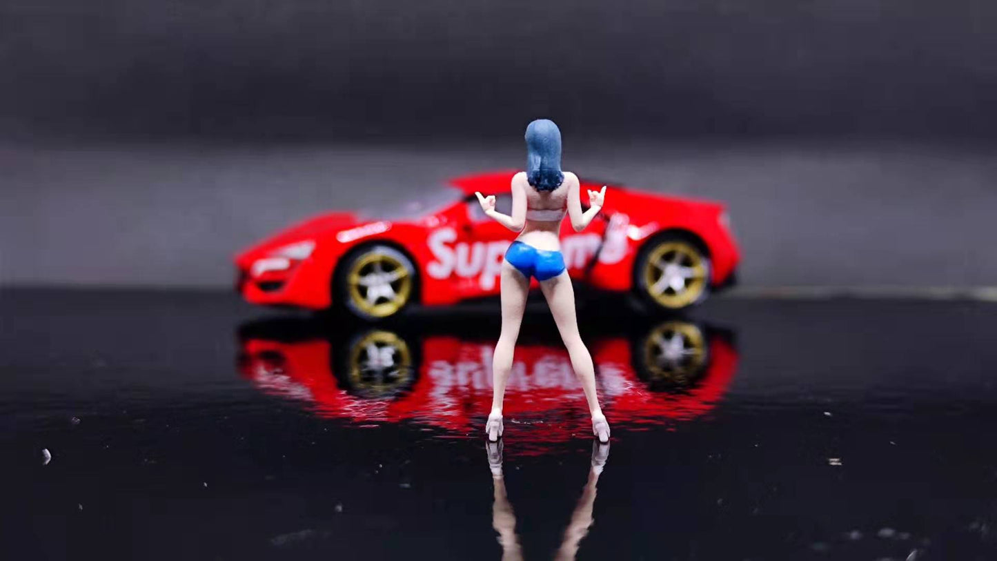 Wx-Made 1/64 Scale Figurines Model Rock Gesture Women S Hot Pants Love Collection Miniature Hand-painted