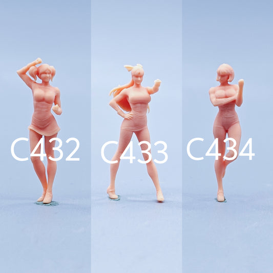 1/64 1/43 Figurines Scale Model Resin The Powerpuff Girls Uncolored Miniatures Diorama Hand-painted C432 C434