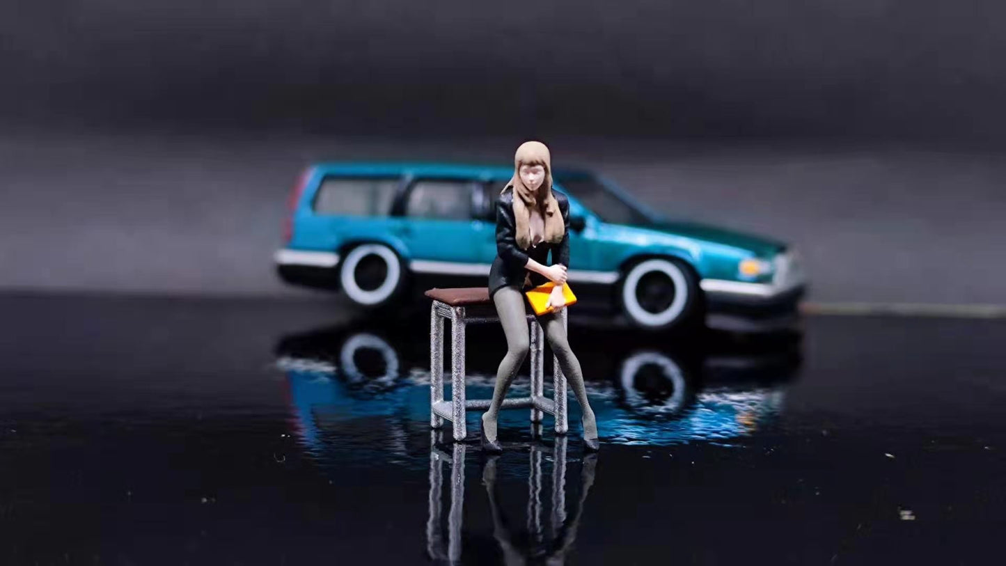 WX-MADE 1/64 Scale Figurines Model Newly Appointed Female Teacher Collection Miniature Hand-painted