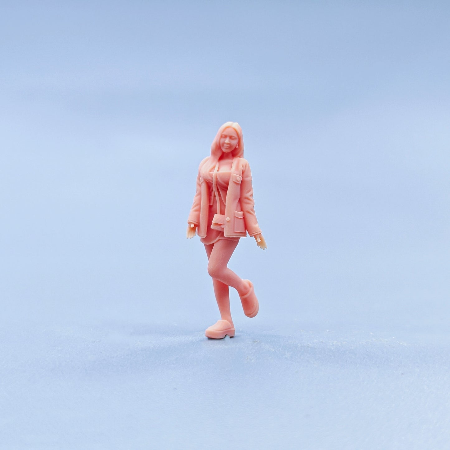1/64 1/43 Figurines Scale Model Resin Elegant and Delicate Girl Uncolored Miniatures Diorama Hand-painted D801