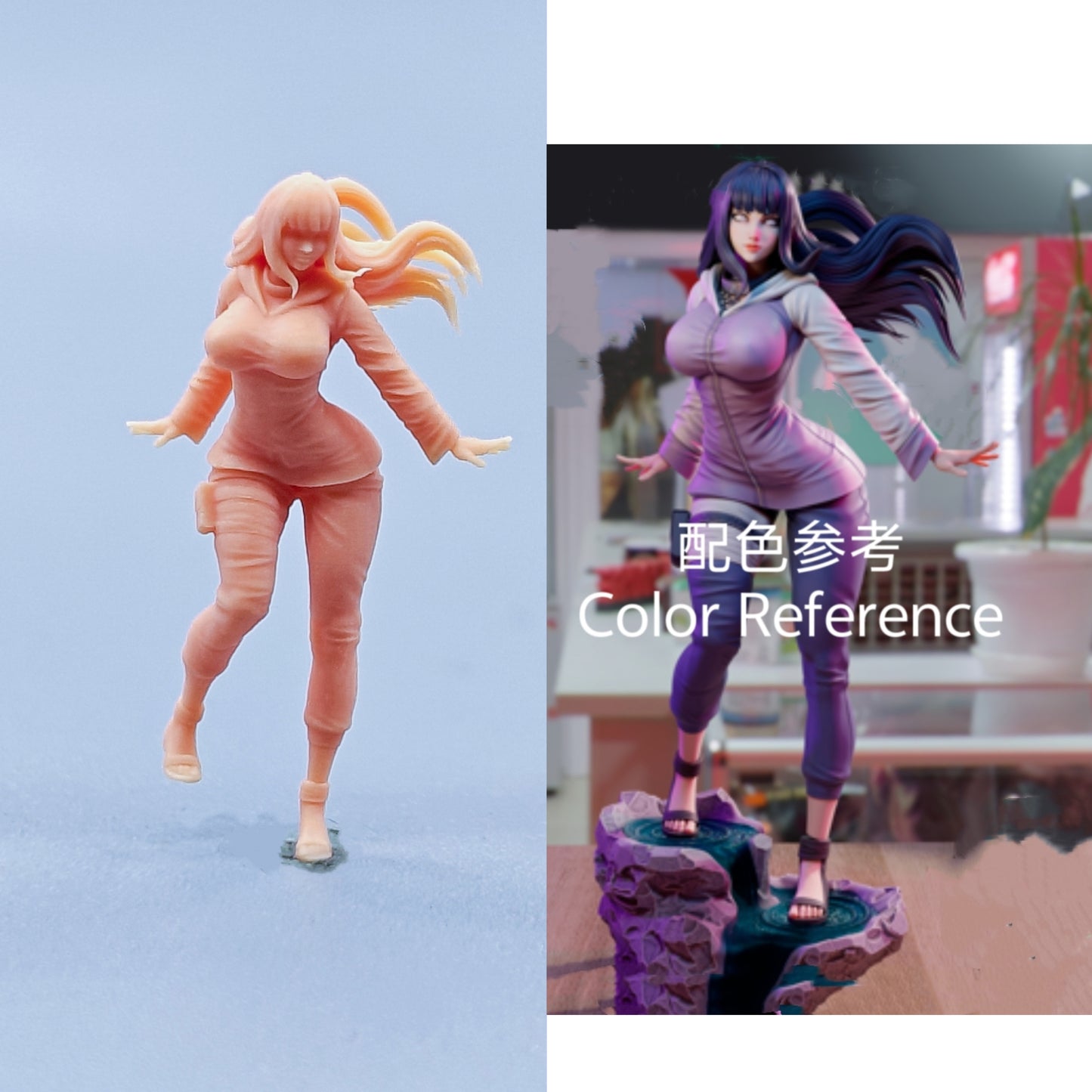 1/64 1/43 Figurines Scale Model Resin Hokage Hinata Uncolored Miniatures Diorama Hand-painted C406 C407