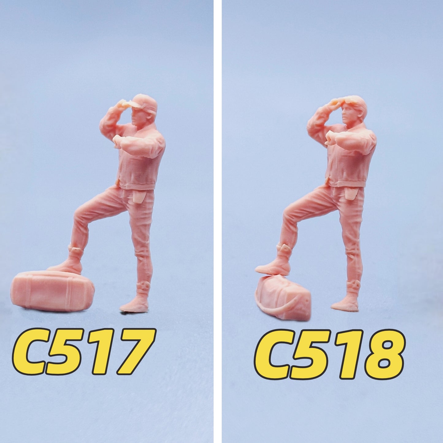 1/64 1/43 Figurines Scale Model Resin Wearing A Hat Martin Uncolored Miniatures Diorama Hand-painted C517 C518